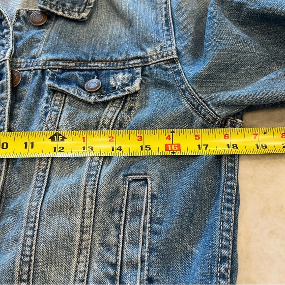 American Eagle | Cropped Denim Jacket | Women's Size Medium - Picture 7 of 10